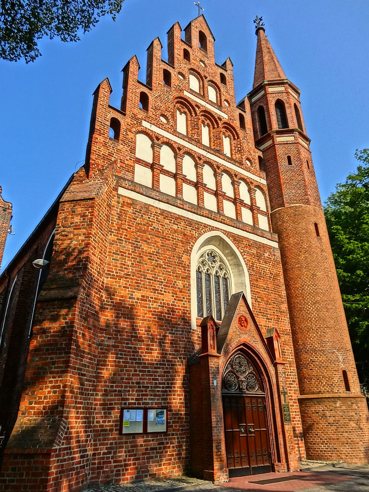 Virgin mary queen af fred, kirke, Bydgoszcz, gavl, gavl, kristendommen, religiøse