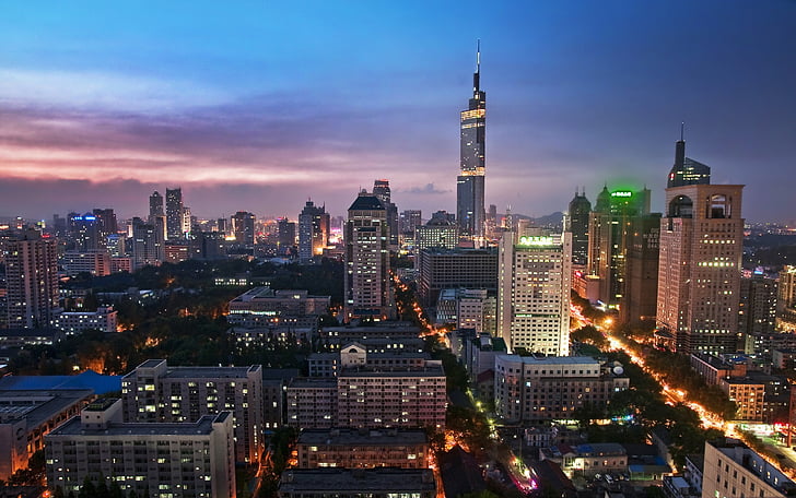 peisaj urban, Nanjing, vârf Purple tower