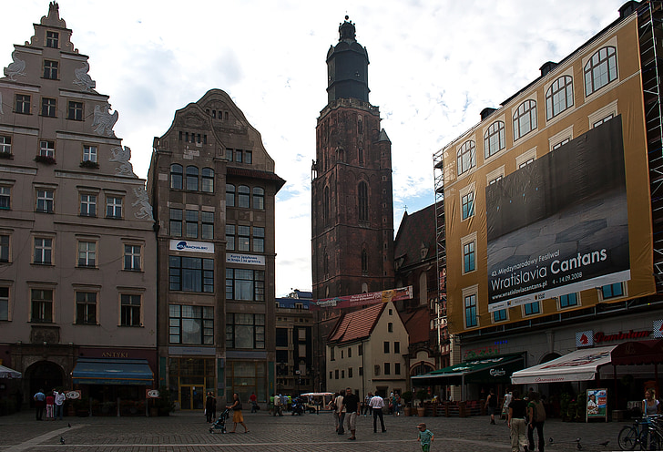 Wroclaw, Schlesien, Wrocław, markedsplass