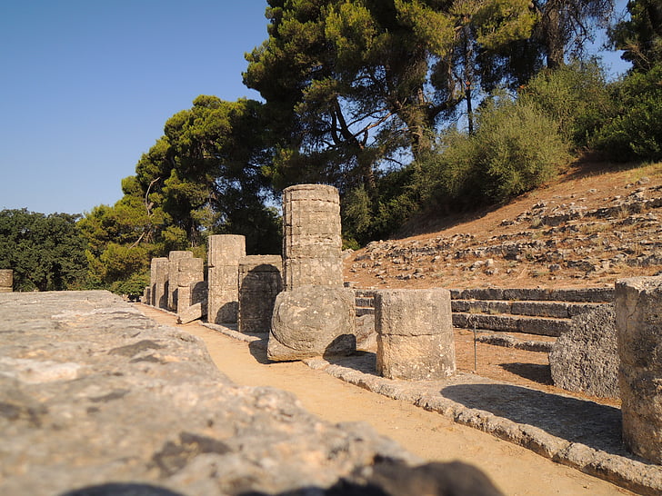 Гърция, Олимпия, сайт, Олимпийските игри, обиколка, Паметник, древни времена