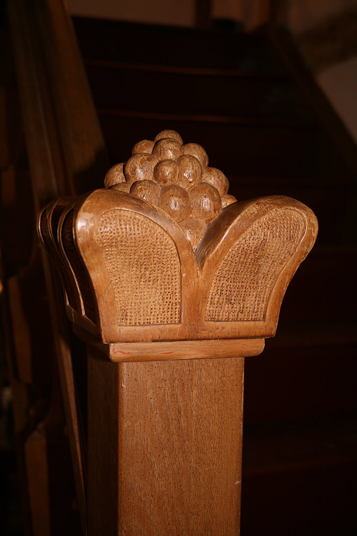 treppengeländer, stair doorknob, carved, wood, artwork, sculpture, carving