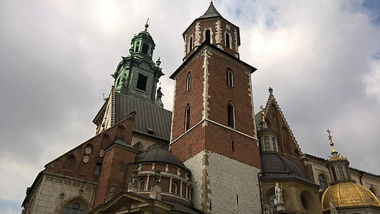Wawel, Kraków, tornet, slott, Polen, monumentet, arkitektur