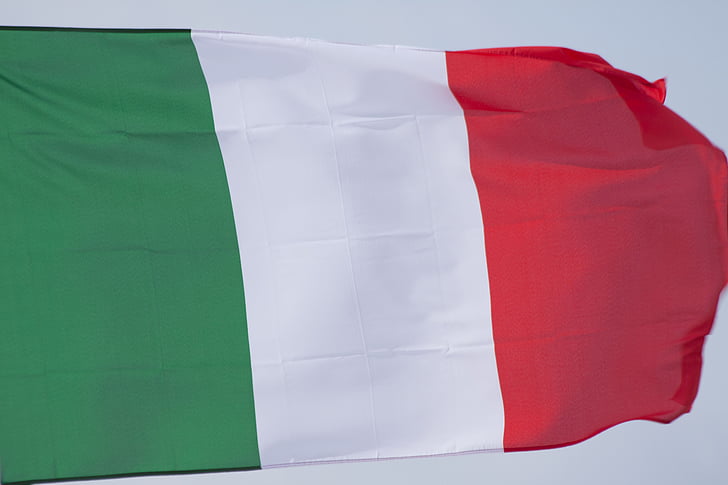bendera, Italia, hijau, putih, merah, tiga warna, bendera nasional