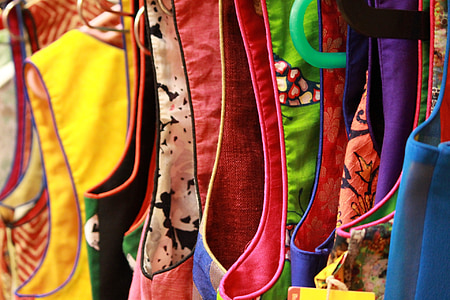 ruhák, színes, kézi szövésű, ruházat, divat, design, textil