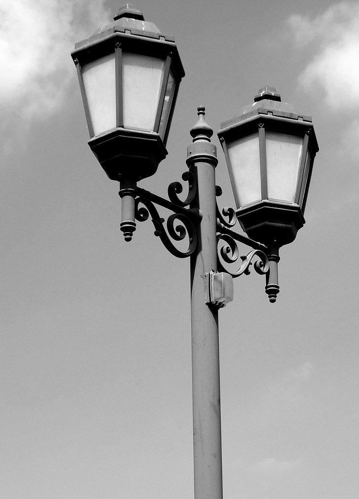 poste de luz, poste, decorativos, antiguidade, poste de iluminação, Iluminação publica, iluminação