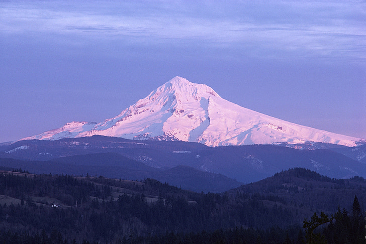 Monte, capa, montanha, Oregon, cenário, Monte hood, natureza