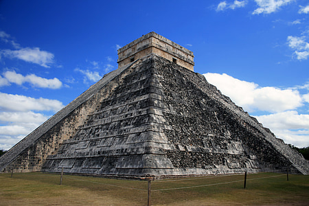 piramis, Maya, ősi, Mexikó, templom, kő, Yucatan