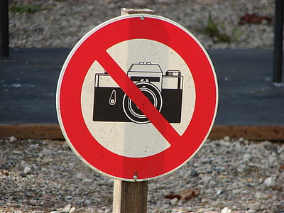 Fotografie, zakázáno, podepsat, symbol, fotoaparát, Ne, Ban