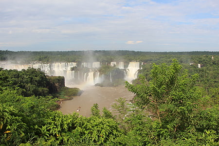 Foz de iguaçu, katarak, alam, pemandangan, Air terjun Iguazu, air terjun, naik