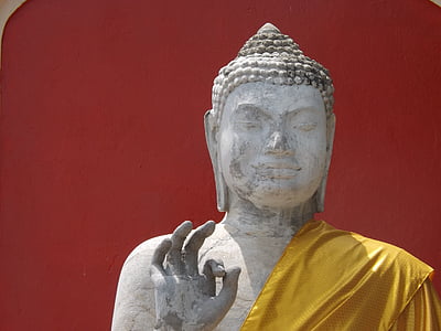 Dvaravati sampai Buddha, Phra pathom chedi, Nakhon sawan, Buddha, Buddhisme, Asia, patung