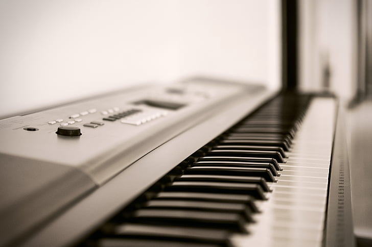 black, classic, foreground, instrument, ivory, keyboard, keys