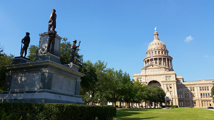 Parc, Capitol hill austin tx, gouvernementales, bâtiment, architecture, Dôme, au Texas