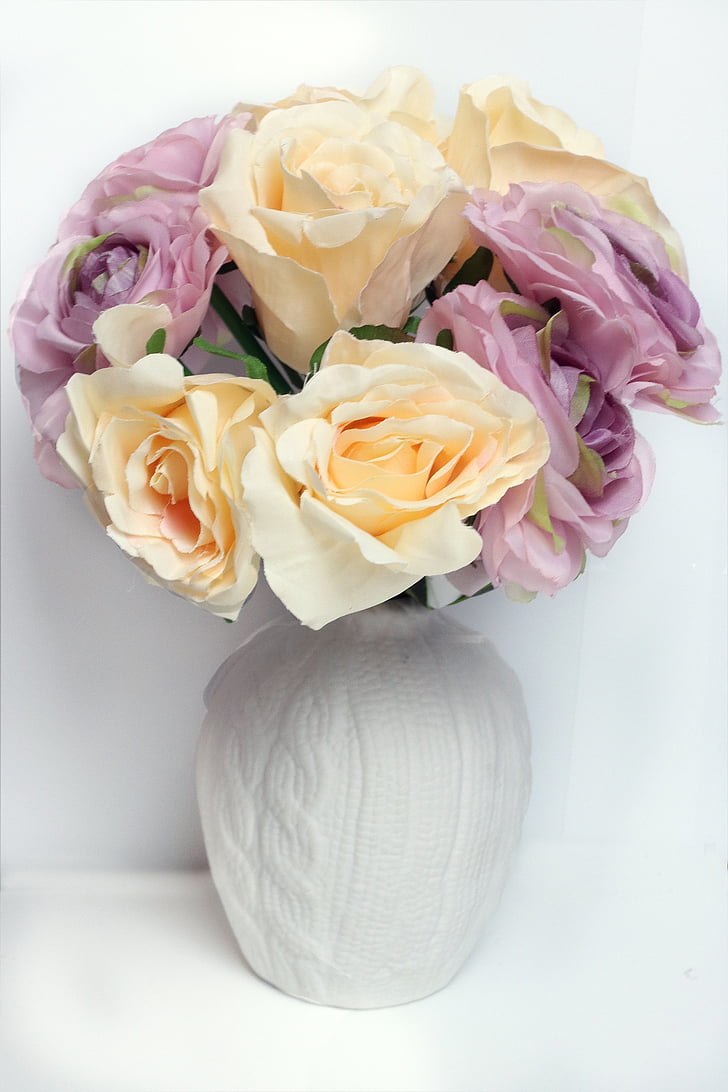 roses, décoration, Vintage, Blogger, arrière-plan, blog, vase