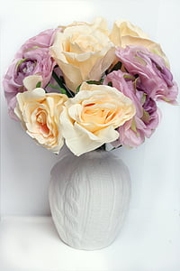 Rosen, Dekoration, Jahrgang, Blogger, Hintergrund, Blog, Vase