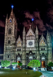 Gereja, malam fotografi, bangunan, Candi, Guadalajara, Katolik, Menara