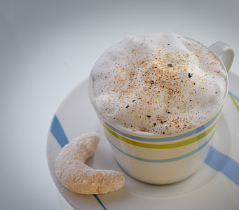 coffee, cup, cafe, cappuccino, coffee foam, drink