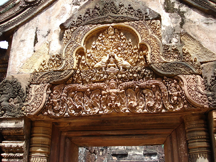 Kambodža, seno, drupas