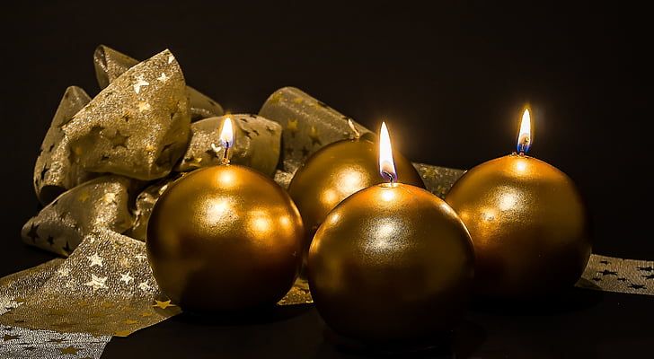 pojav, 3 prihodom, prihodom sveče, Christmas nakit, sveče, tretja sveča, svetlobe