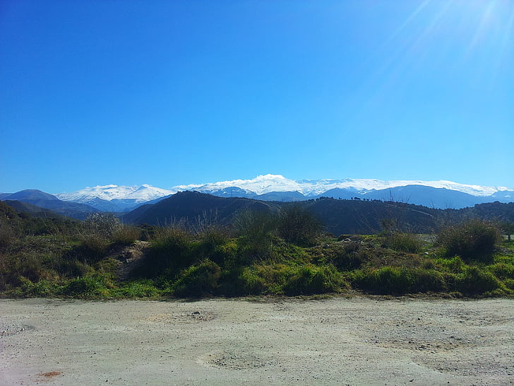 Sierra nevada, Granada, hegyek, Andalúzia, Horizon, hegyi, természet
