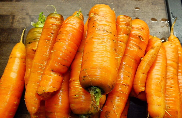 моркови, оранжеви моркови, органични моркови, здрави, Ориндж, зеленчуци, храна