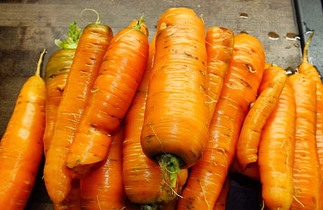gulerødder, orange gulerødder, økologiske gulerødder, sund, orange, vegetabilsk, mad