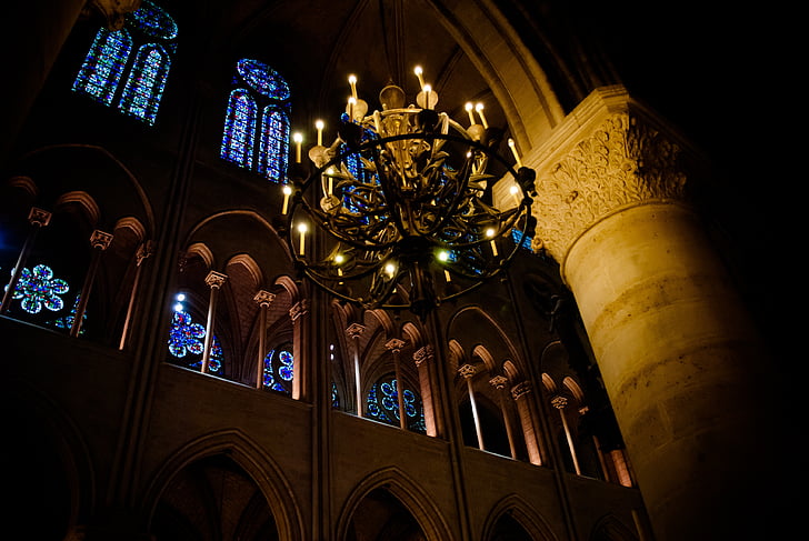 Catedral, l'església, Lourdes, interior, llum d'aranya, columna, arquitectura