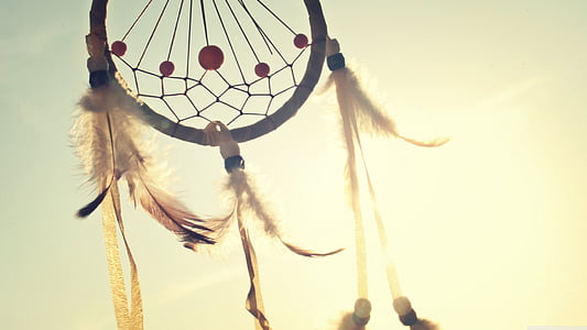 Dreamcatcher, talismano, indiano, piume, cultura dei nativi americani, Powwow, pennacchio