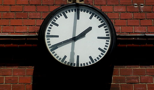horloge, horloge de gare, classique, temps, temps qui indique, moment de la, ville