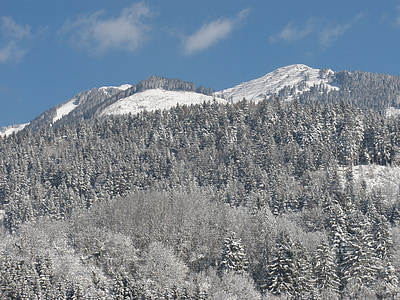 mäed, talvel, talvistel, lumi, Alpine, külm