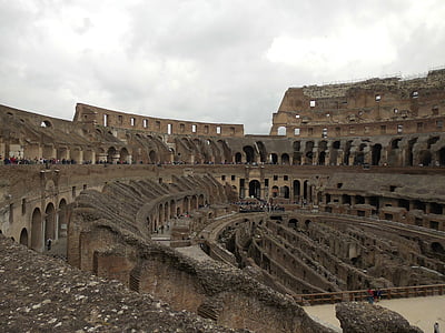 Колизей, Амфитеатр, Арена, Гладиаторы, Рим, Италия, Европа