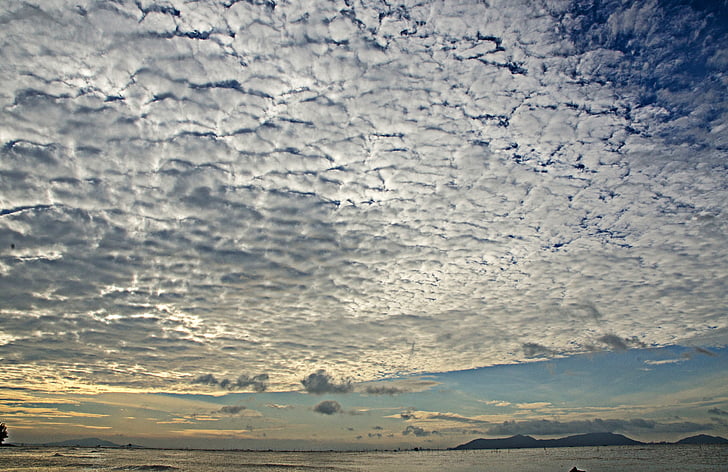 paisatge, Vietnam, Costa, Roca, núvols, cel, posta de sol