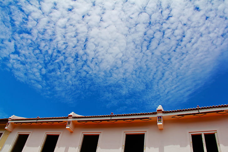 blå, himmelen, skyen, gamlebyen, Malacca, Melaka, Malaysia