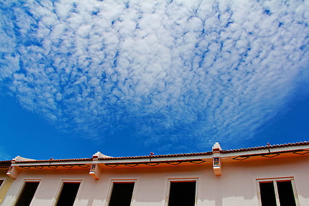 blå, Sky, molnet, gamla stan, Malacca, Melaka, Malaysia