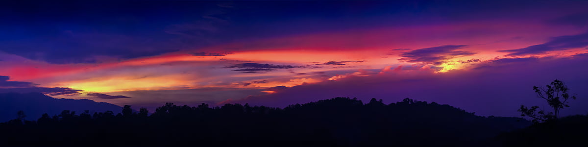 amanhecer, Panorama, Crepúsculo, paisagem, natureza, céu, manhã