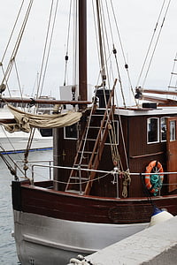 gamberetti, Fischer, barca da pesca, mare, oceano, imbarcazione a vela, legno