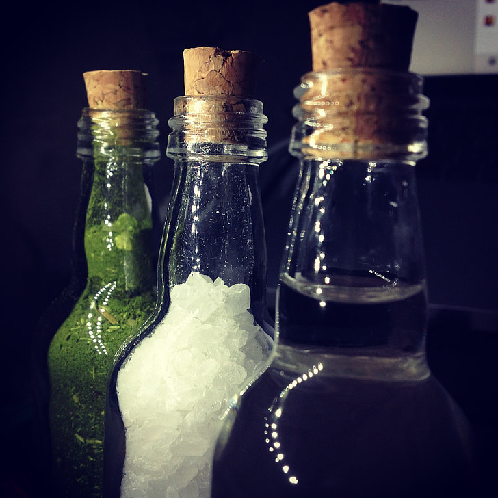 butelis, žolė, druska, vandens, Aromaterapija, esminiai, gydymas