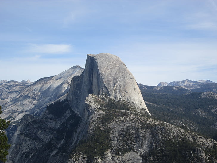 half dome, yosemite, national park, california, mountains, nature, landscape