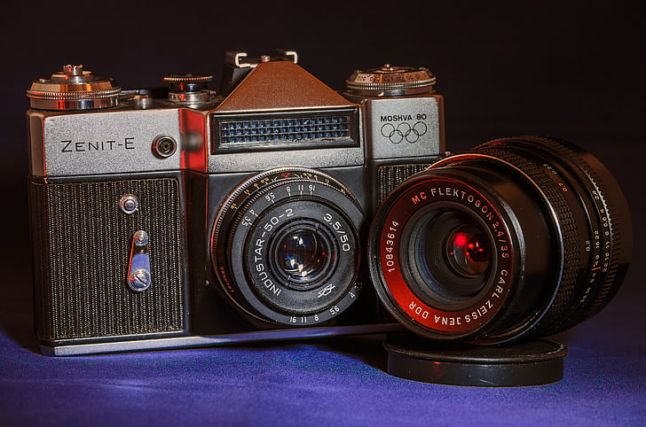 fotoaparáty, staré, retro, fotoaparát, Foto, fotografovanie, objektív