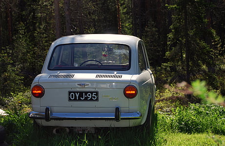 Fiat 850, verano, antiguo, resto, modelo, coche