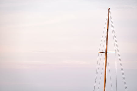 beige, steel, post, cloudy, sky, wood, sail boats