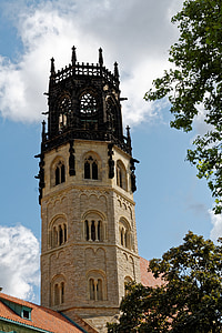 Wieża, Kościół, budynek, Architektura, wieże, Münster, Iglica