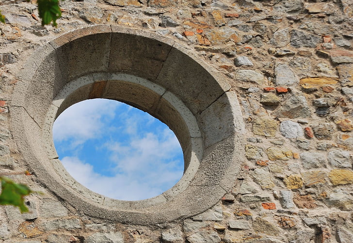 window, wall, sky, architecture, history, stone Material, old