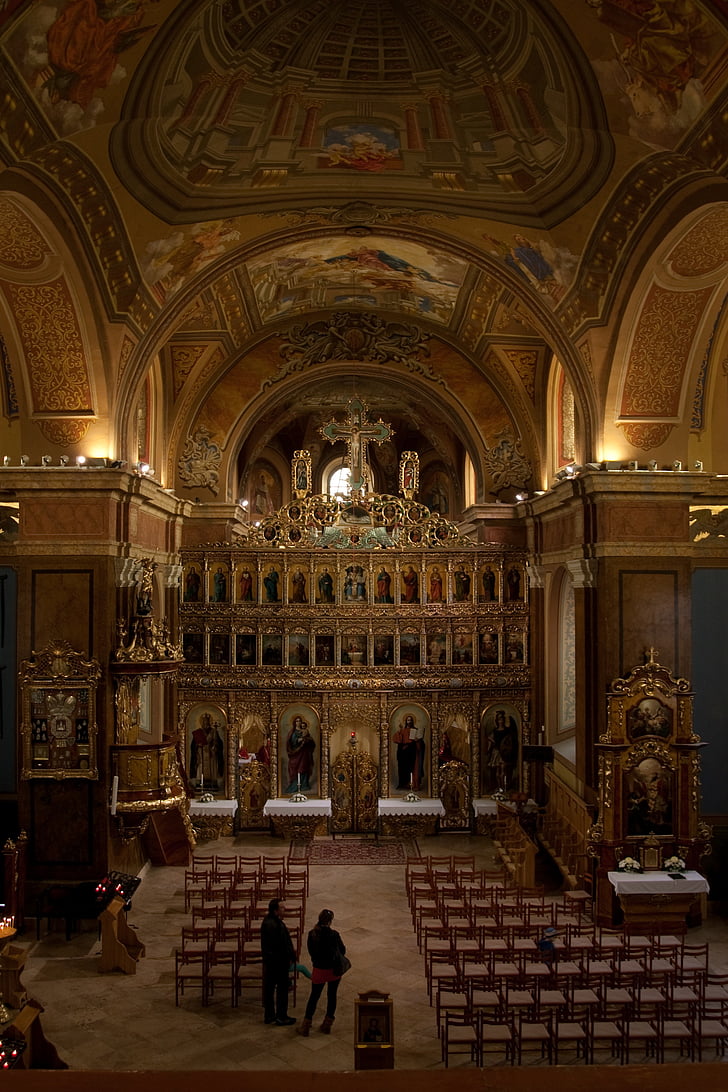 máriagyűd, Vengrija, bažnyčios interjeras, ikonostas, verksmas Madona, Architektūra, bažnyčia
