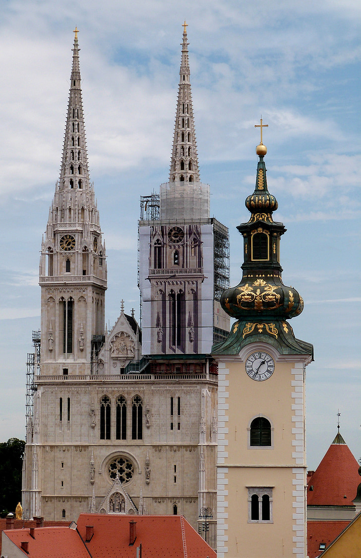 Zagreb, Domkyrkan, Europa, Kroatien, arkitektur, Gothic, Zagrebs katedral