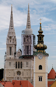 Zagreb, katedralen, Europa, Kroatia, arkitektur, gotisk, Zagreb-katedralen