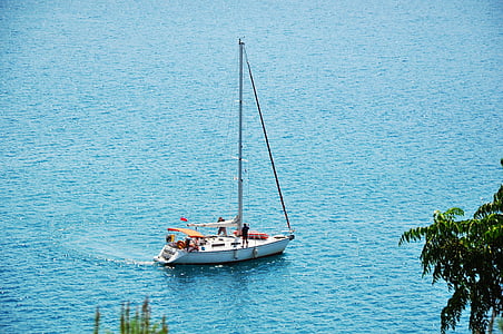 Grècia, Skiathos, vaixell, Mar, posta de sol, sorra, paisatge