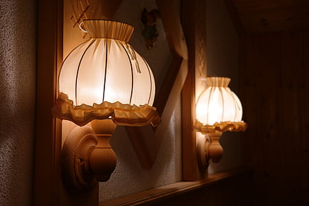 lampa, žiarovky, interiérový dizajn, osvetlenie miestnosti, peklo, Nástenná lampa