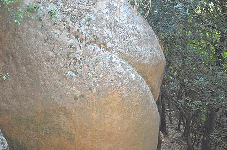 돌, 엉덩이, 엉덩이, 화강암의 덩어리, 돌, 화강암 돌