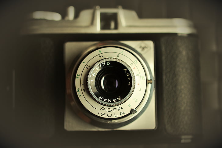 câmera, velho, antiguidade, Agfa, Agfa isola, fotografia, saudade