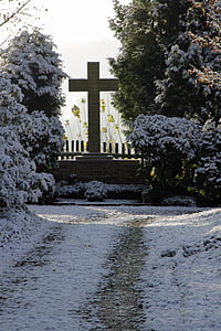 cross, cemetery, god's acre, christianity, memorial, mourning, tombstone